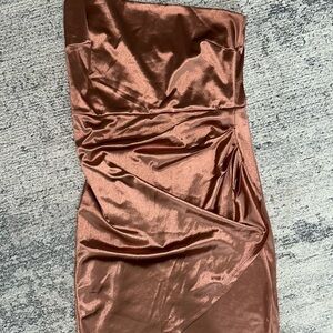 Elegant Satin Strapless Dress